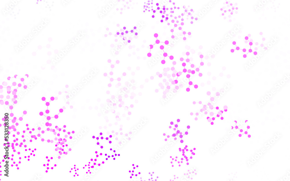 Light Pink vector backdrop with artificial intelligence data.