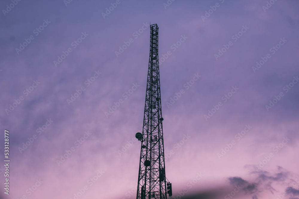 telecommunication tower in the afternoon telecommunication tower in the afternoon