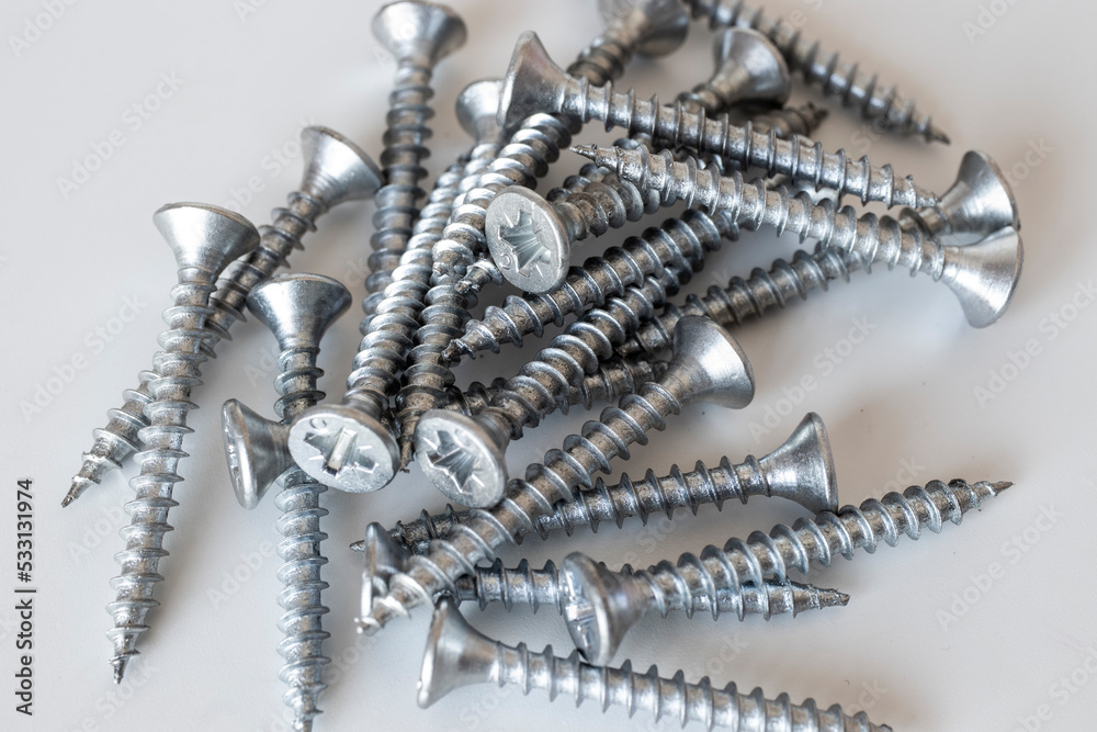 screws isolated on a white background screws isolated on a white background