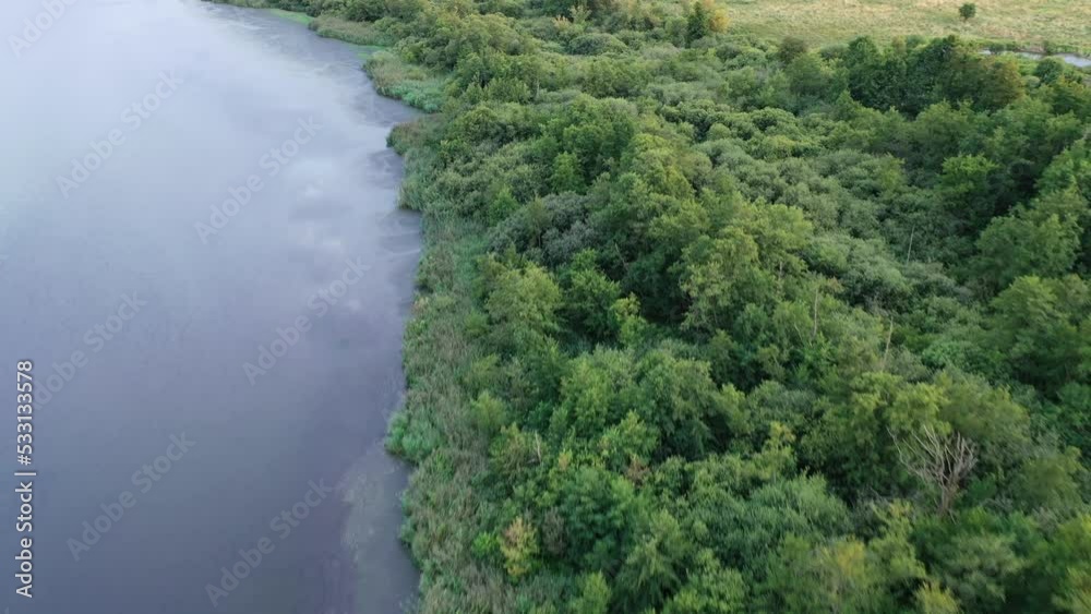 View of drone of lake Steinhuder Meer in Germany View of drone of lake Steinhuder Meer in Germany
