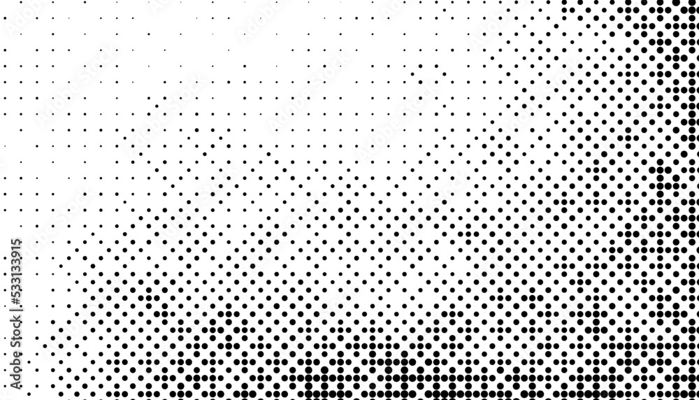 Halftone monochrome pattern with dots. Minimalism, vector. Background for posters, websites, business cards, postcards, interior design.