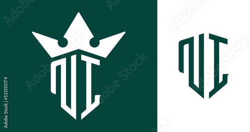 Creative Initial Letters NI Logo Designs.