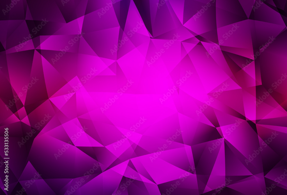 Dark Purple vector triangle mosaic background. Dark Purple vector triangle mosaic background.