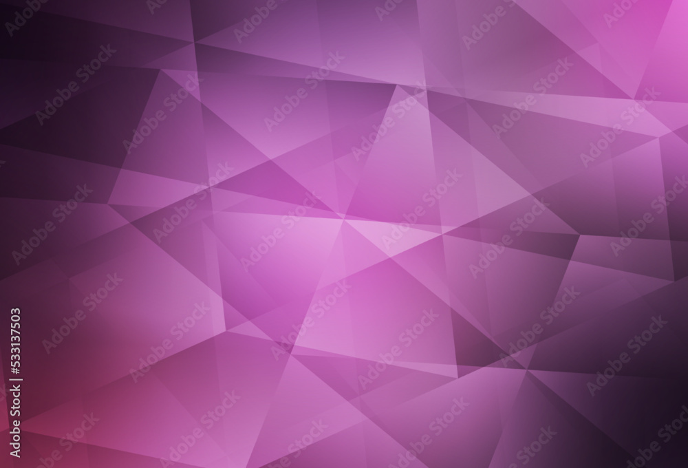 Fototapeta premium Light Purple, Pink vector polygonal pattern.