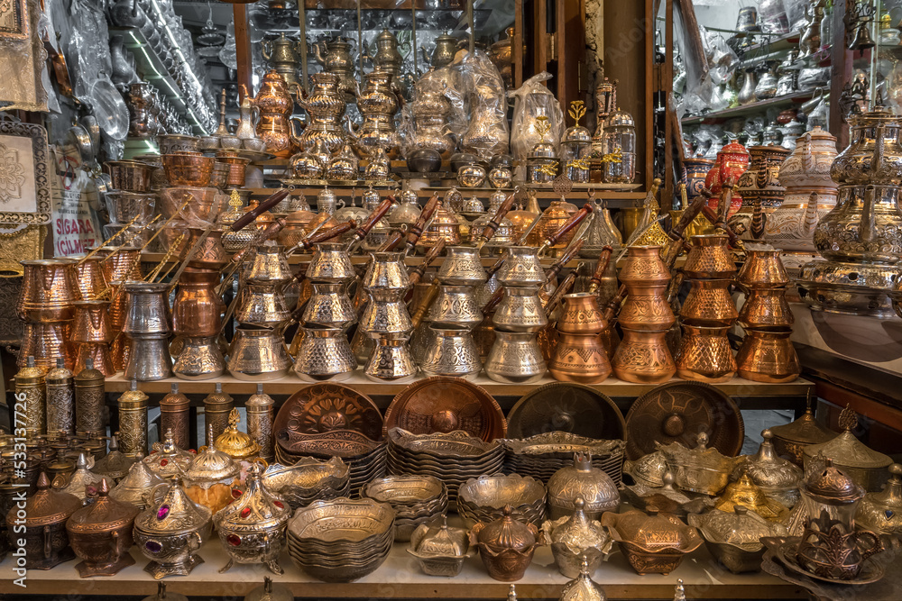 Coppersmith Bazaar of Gaziantep, Turkey.