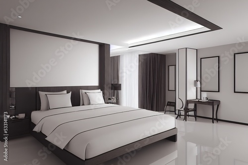 Luxury bedroom suite in the hotel