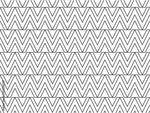 White v alphabet letter repeating pattern background vector. Zigzag chevron, thin diagonal lines, valentine card seamless pattern.
