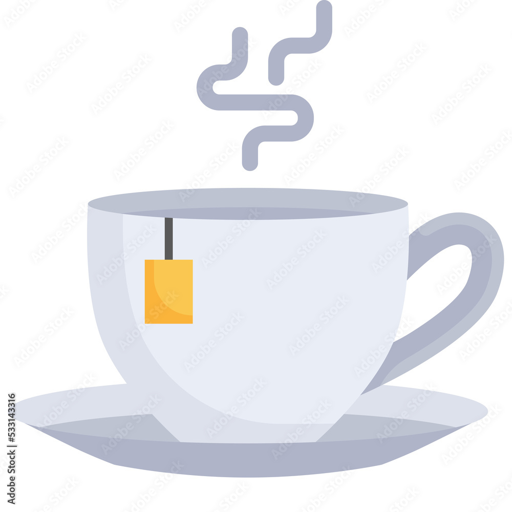 Hot tea icon. Flat design. For presentation, graphic design. Hot tea icon. Flat design. For presentation, graphic design.