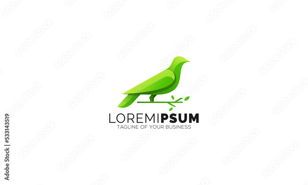 Bird Logo Illustration Colorful Abstract Gradient