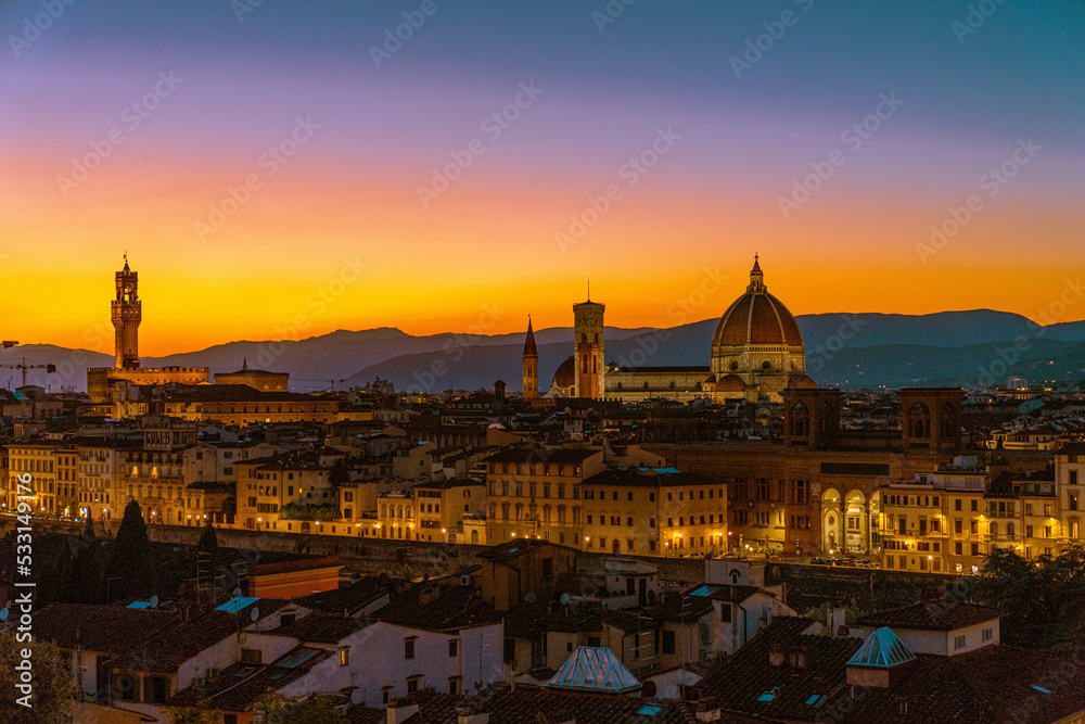 Fototapeta premium view at sunset