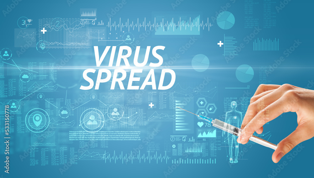 Syringe needle with virus vaccine Syringe needle with virus vaccine