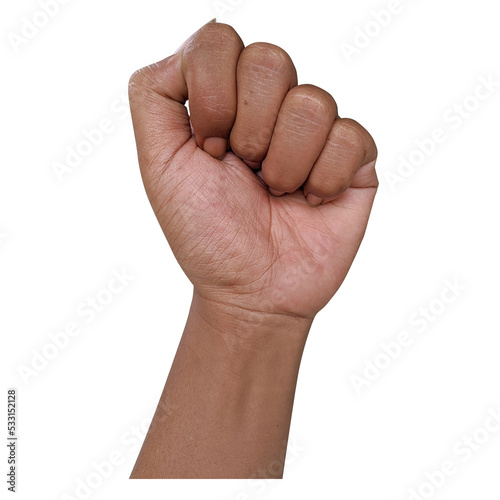 fist punching through the paper