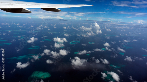 Wallpaper Mural Fantastic view of the mountains from the plane window. Mountain landscape from the plane window. Torontodigital.ca