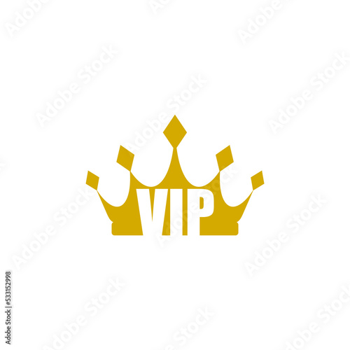 Vip club logo. Exclusive membership sign isolated on white background
