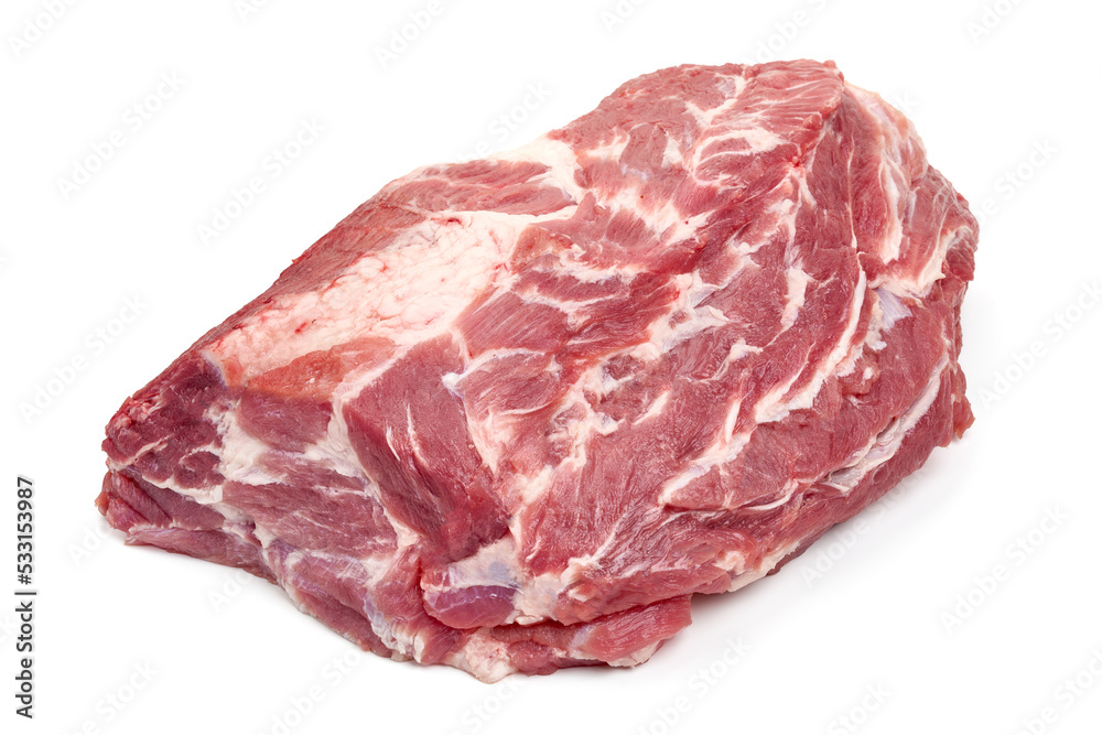 Pork shoulder blade, isolated on white background. High resolution image. Pork shoulder blade, isolated on white background. High resolution image.