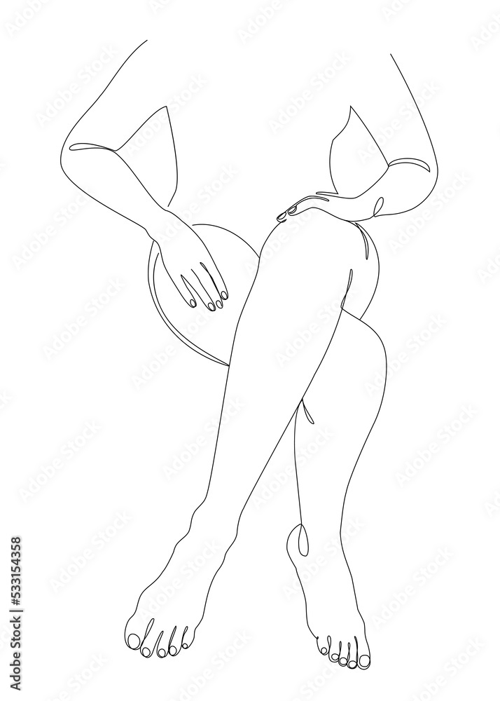 Silhouettes of a girl in a modern one line style. Continuous lady line drawing, aesthetic outline for home decor, posters, wall art, stickers, logo. Vector illustration. Silhouettes of a girl in a modern one line style. Continuous lady line drawing, aesthetic outline for home decor, posters, wall art, stickers, logo. Vector illustration.