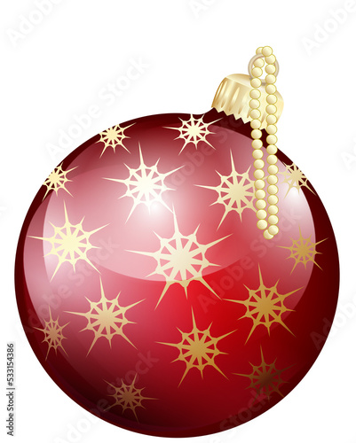 rot goldene Christbaumkugel 
