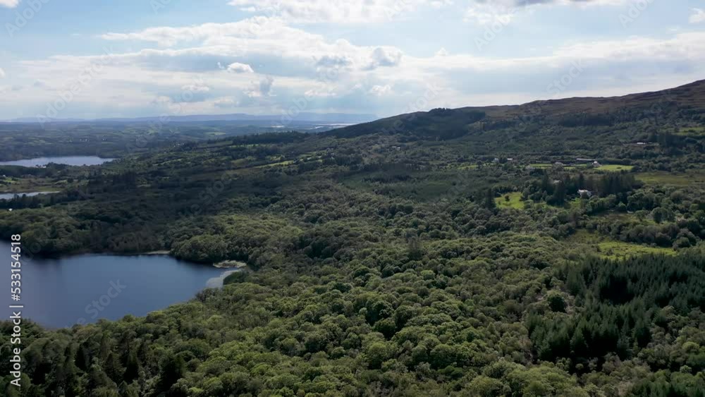 Aerial view of Ardnamona by Lough Eske in Donegal, Ireland Aerial view of Ardnamona by Lough Eske in Donegal, Ireland