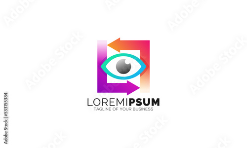 Free Download Creative Vision Logotype concept. Colorful Eye Logo vision. - GFXLoad