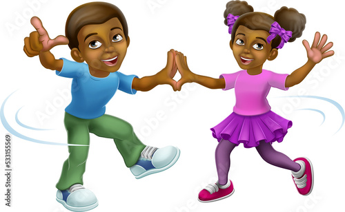 Black Girl And Boy Cartoon ...