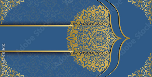 Mandala style decorative ornamental background. Beautiful floral mandala greeting card.