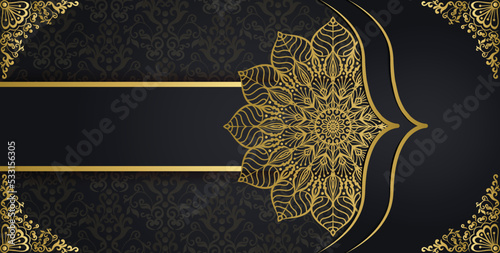 Mandala style decorative ornamental background. Beautiful floral mandala greeting card.