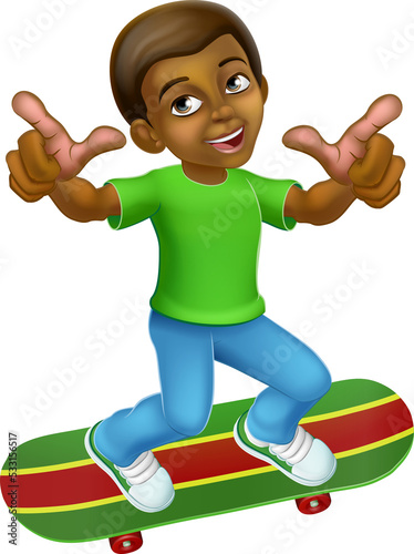 Child Skateboarding Boy Kid...