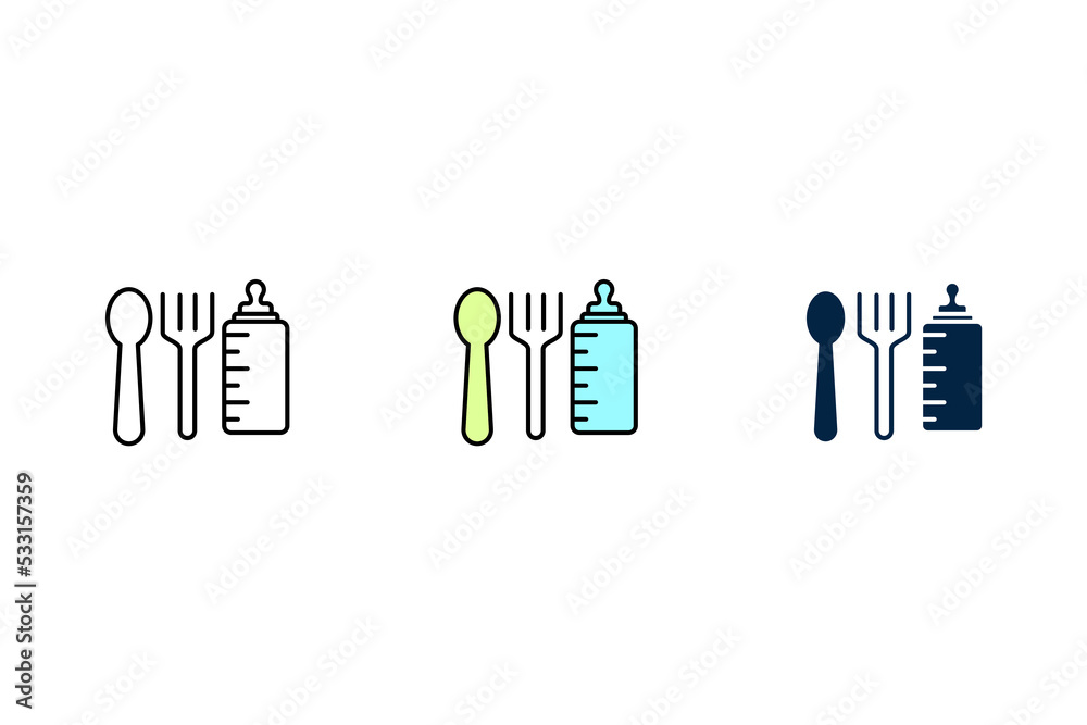feeding bottle icon. Simple element illustration. feeding bottle concept outline symbol design.