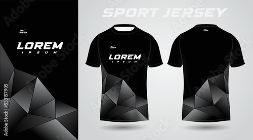 black shirt sport jersey design