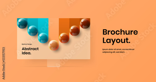 Amazing display mockup banner template. Creative website design vector concept.