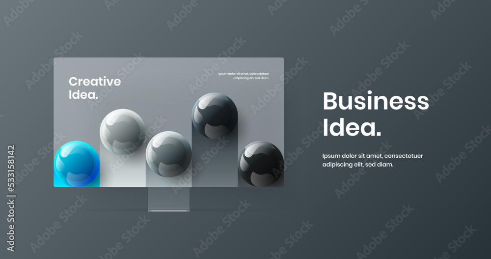 Unique monitor mockup web banner concept. Simple website design vector layout. Unique monitor mockup web banner concept. Simple website design vector layout.
