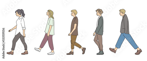 人物おしゃれイラスト素材	