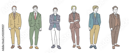人物おしゃれイラスト素材	