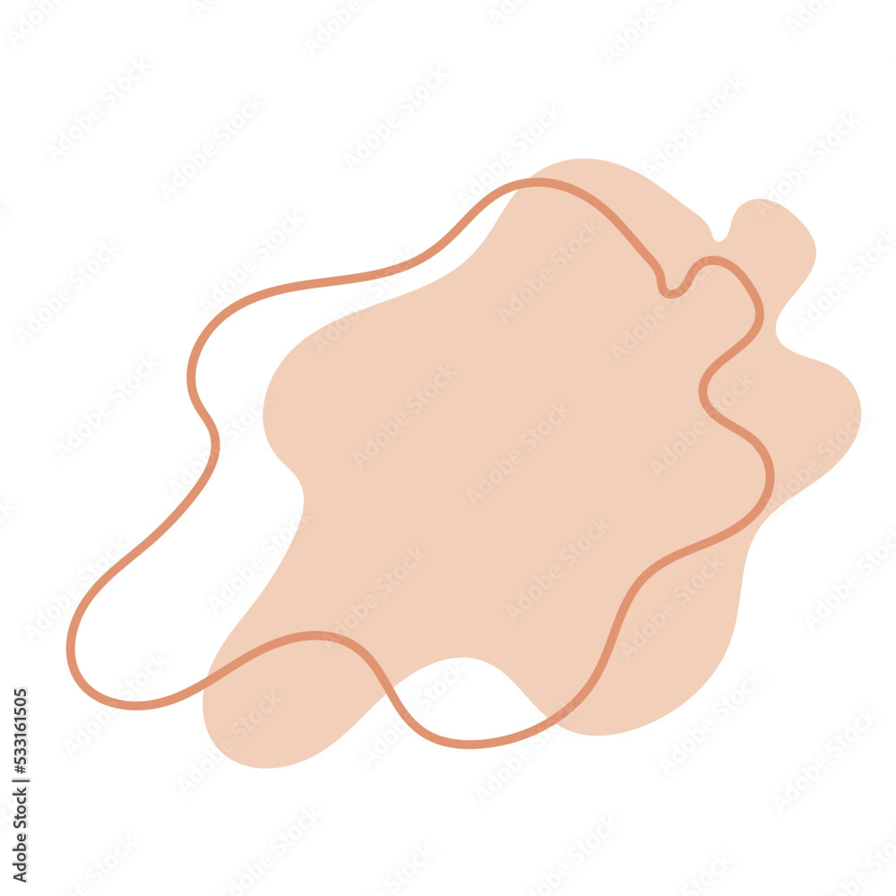 abstract minimalist blob shape decoration