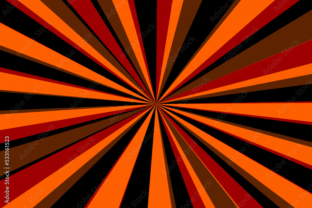Obraz premium Abstract brown and black sunburst pattern background. illustration of brown and black rays with colorful sun retro style background concept.