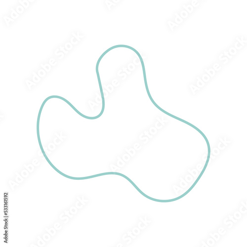 abstract minimalist blob shape decoration
