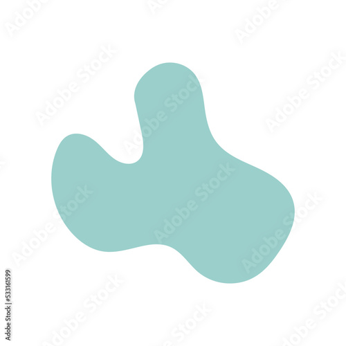 abstract minimalist blob shape decoration