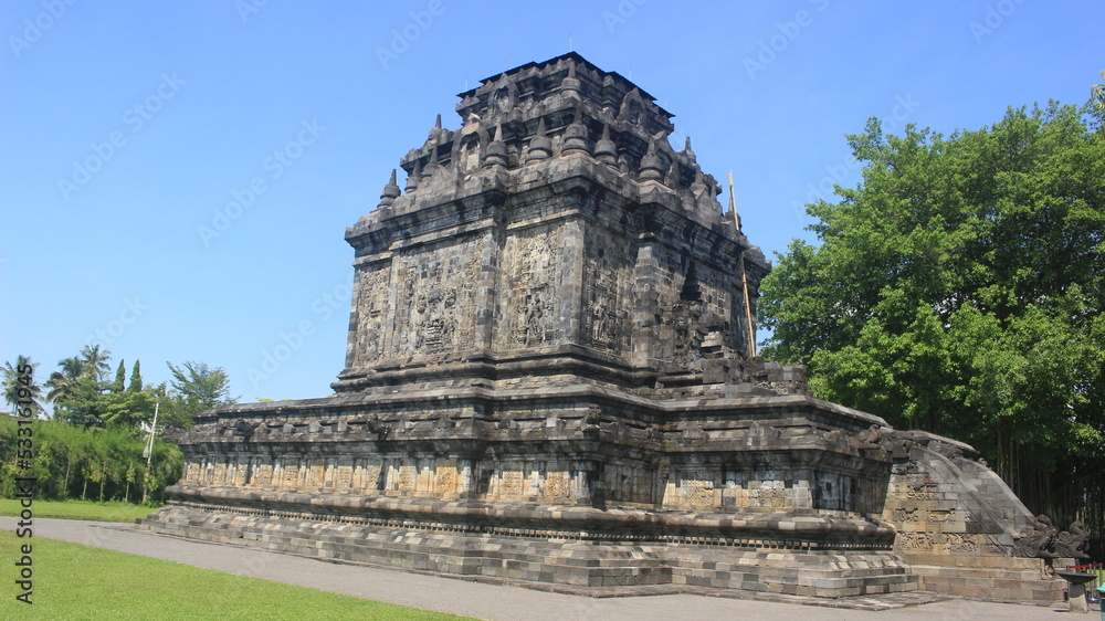 The splendor and unique architecture of Mendut Temple in Magelang Indonesia. This Buddhist temple was built during the Ancient Mataram Kingdom The splendor and unique architecture of Mendut Temple in Magelang Indonesia. This Buddhist temple was built during the Ancient Mataram Kingdom