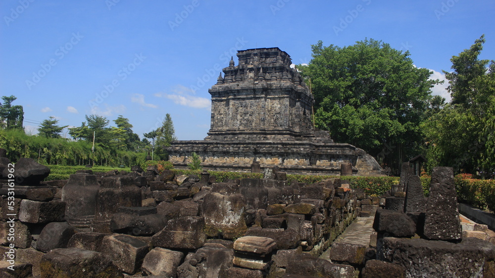 The splendor and unique architecture of Mendut Temple in Magelang Indonesia. This Buddhist temple was built during the Ancient Mataram Kingdom The splendor and unique architecture of Mendut Temple in Magelang Indonesia. This Buddhist temple was built during the Ancient Mataram Kingdom