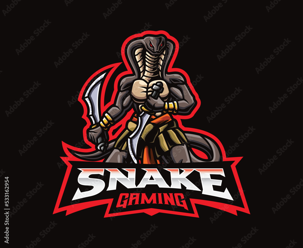 Snake mutant mascot logo design