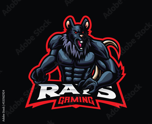 Rat mutant mascot logo design