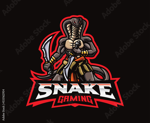 Snake mutant mascot logo design