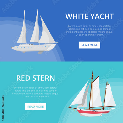 Fotografiet World yachting poster with luxury nautical sailboats