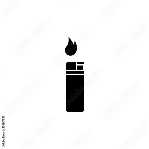Lighter icon vector. Thin line lighter outline icon vector illustration on white background.