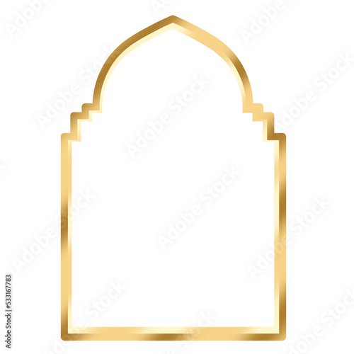 Gold frame islamic