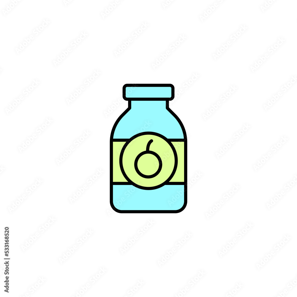 Kid growth supplements icon. Simple element illustration. Kid growth supplements concept outline symbol design.