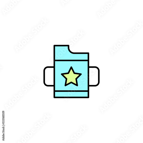 Sippy cup icon. Simple element illustration. Sippy cup concept outline symbol design.