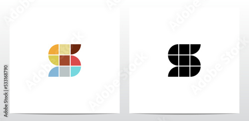 Colorful Tiles Letter Logo Design S