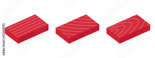 マグロの切り身の筋の違い