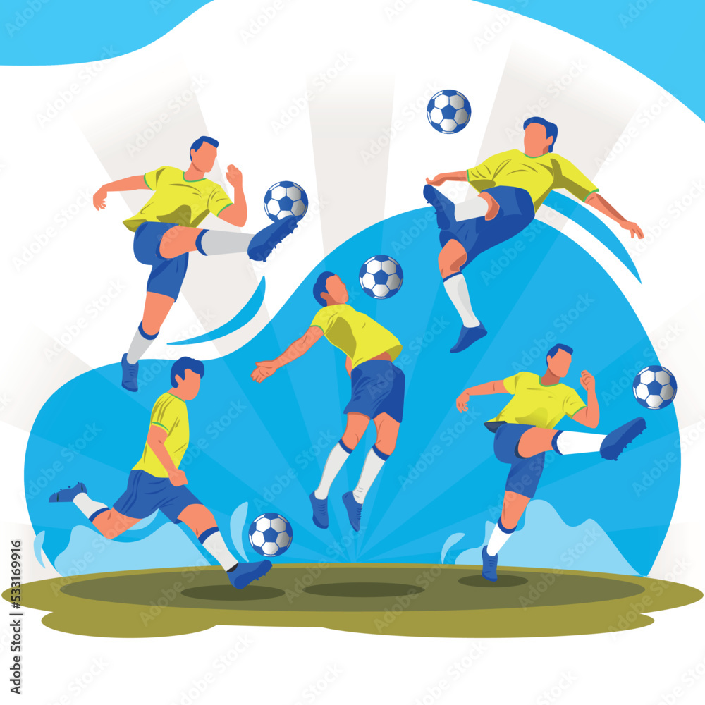 Soccer player on field illustration